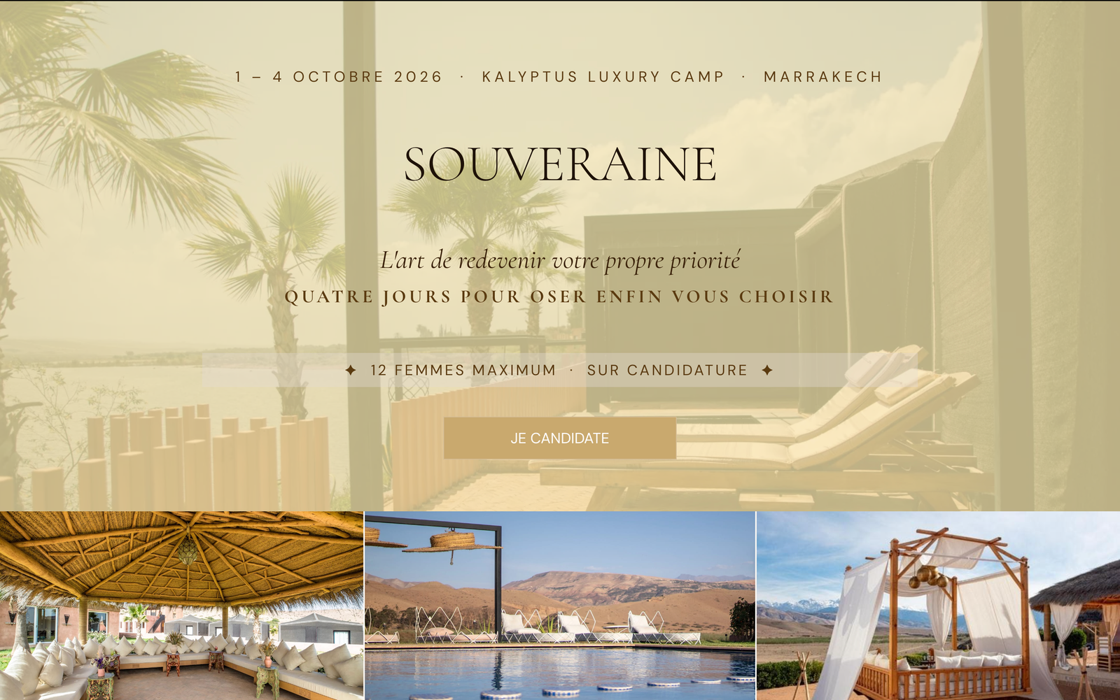 Mockup du tunnel de vente Souveraine pour Kathy Locher