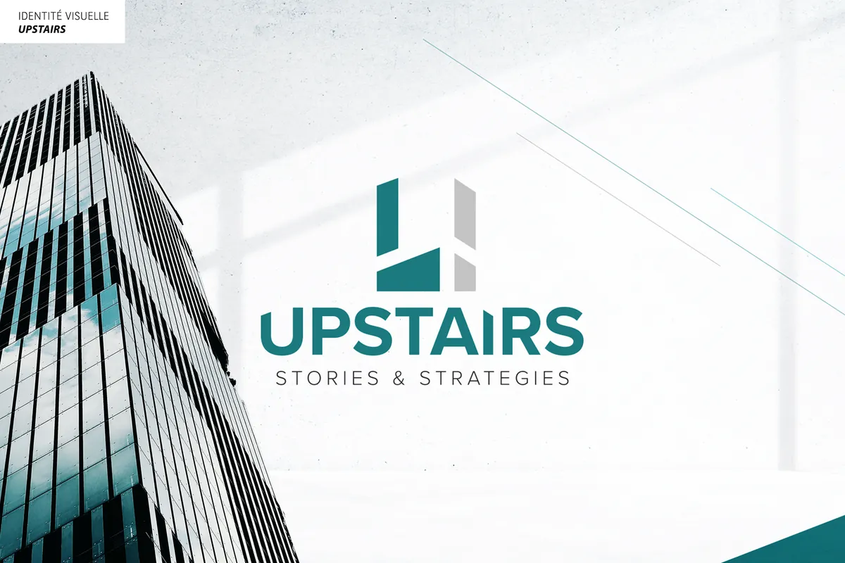 Logo et identité visuelle Upstairs Stories and Strategies
